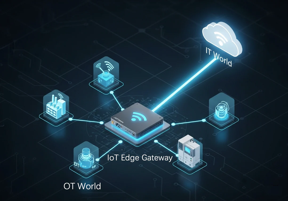 Futuristic AI Processor on Neon Circuit Board
